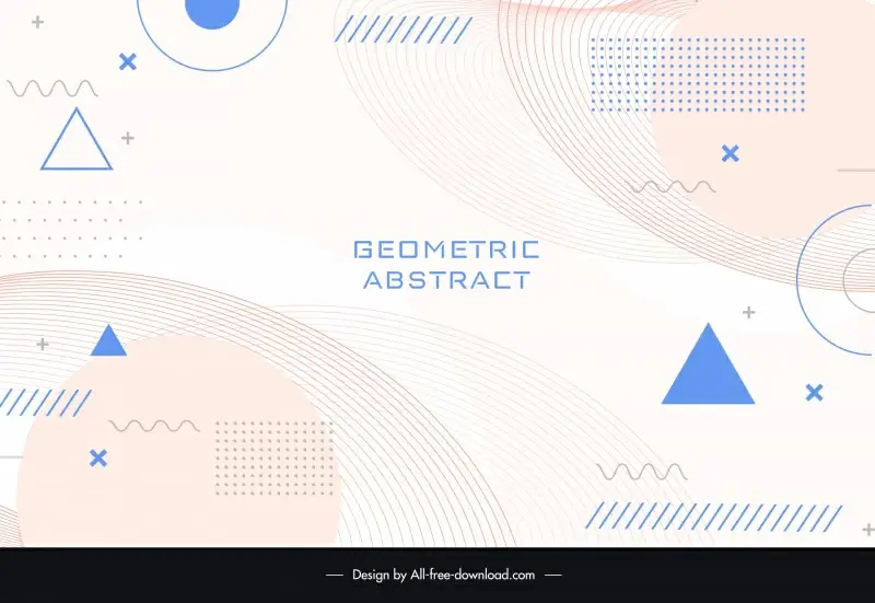 abstract background template flat geometric shapes