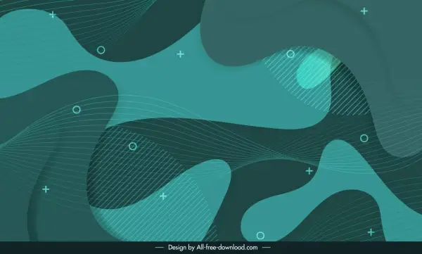 abstract background template green dynamic curved lines decor