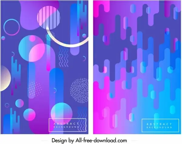 abstract background templates blue pink geometric ornament