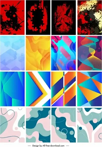 abstract background templates collection grunge color blend decor