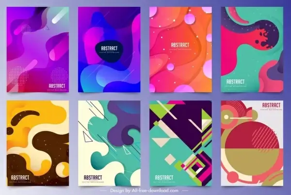 abstract background templates colorful deformed geometric decor