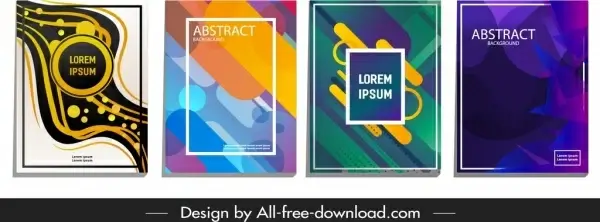 abstract background templates colorful dynamic geometric decor