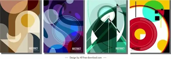 abstract background templates colorful flat geometric messy decor