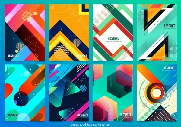abstract background templates colorful geometrical decor
