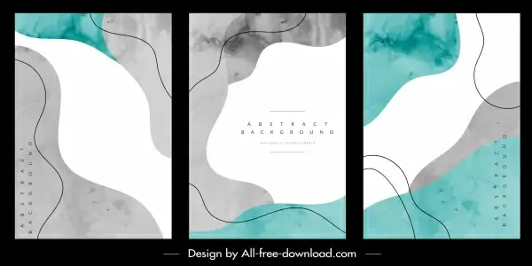abstract background templates retro colored flat curves sketch