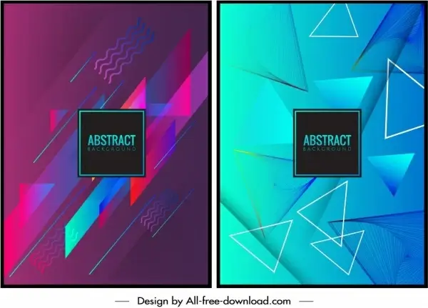 abstract background templates triangles decor dark pink blue