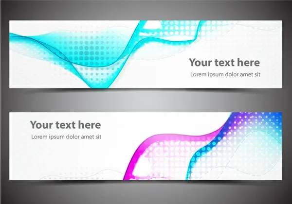 abstract banners design sets with dazzling bokeh background
