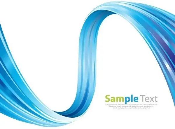 abstract blue business technology wave vector illustration