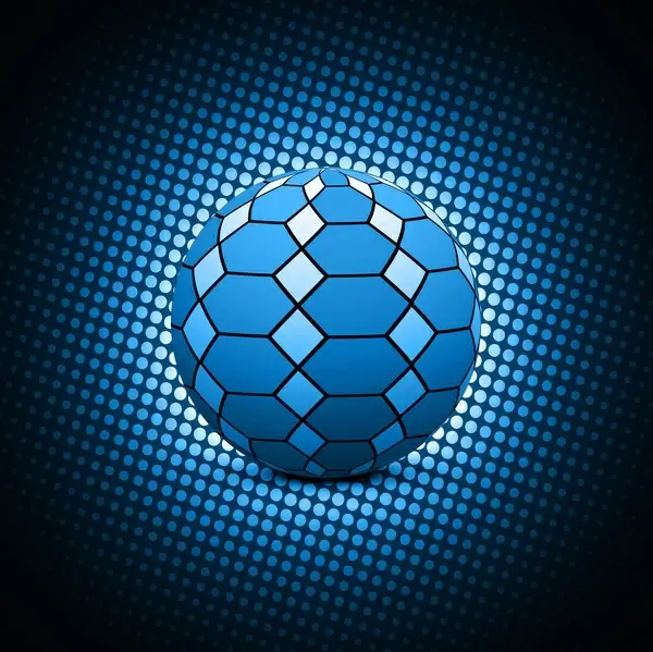 abstract blue color football vector artistic background