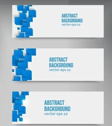 abstract blue square banner vector