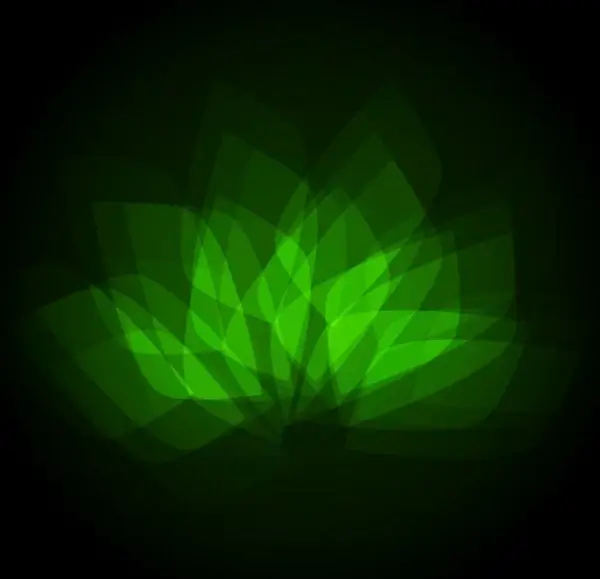 abstract bright green geometric flower vector illustration