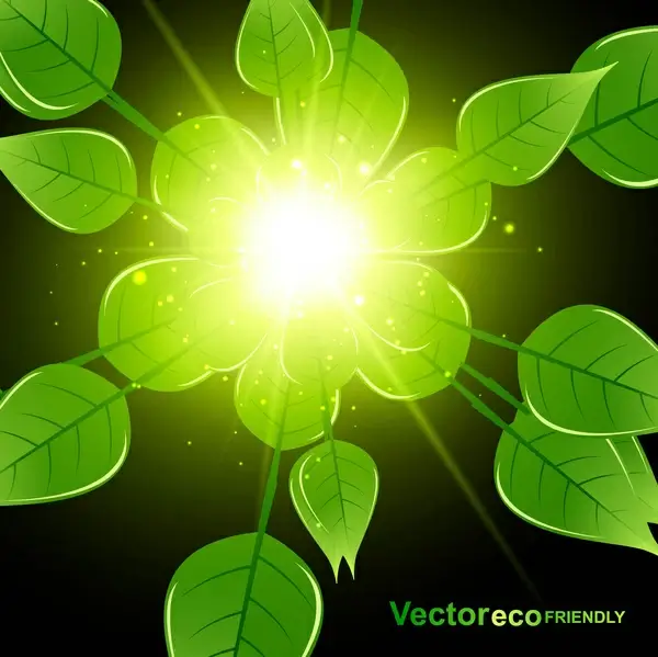 abstract bright shiny vector natural eco green lives design