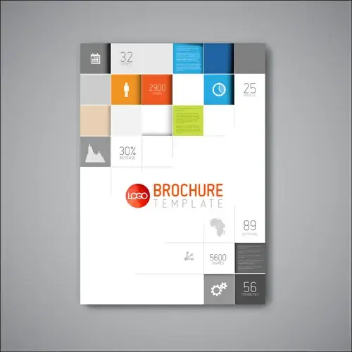 abstract brochure cover vecto template