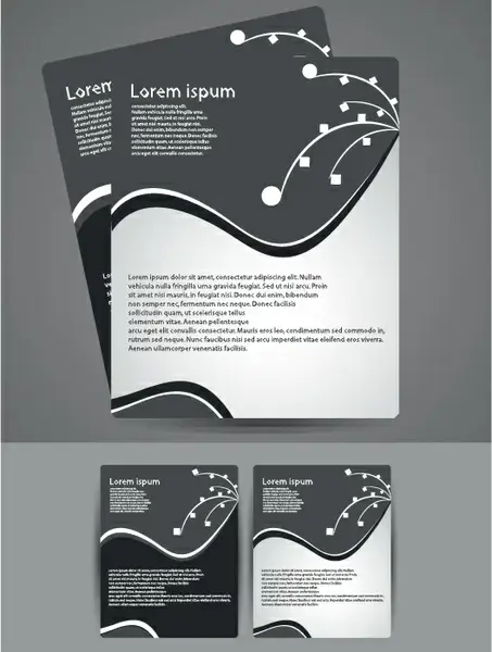 abstract business flyer cover template vector