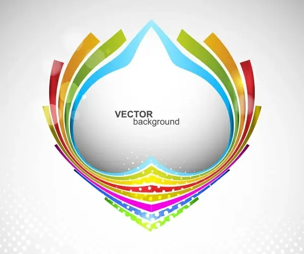 abstract business technology rainbow colorful circle wave white vector vector