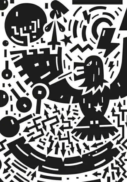abstract cartoon characters vector