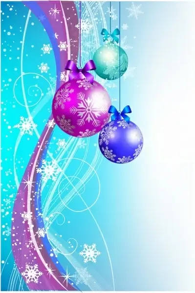 Abstract Christmas Background with Ornaments