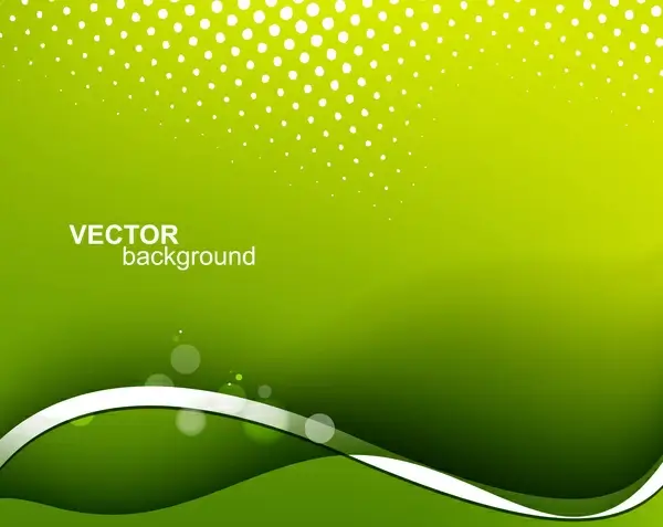 abstract colorful green wave background vector illustration