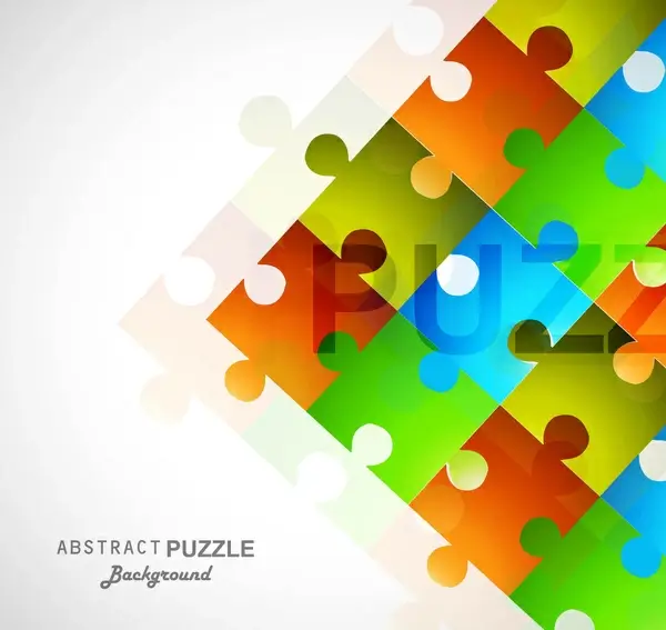 abstract colorful shiny puzzle square vector