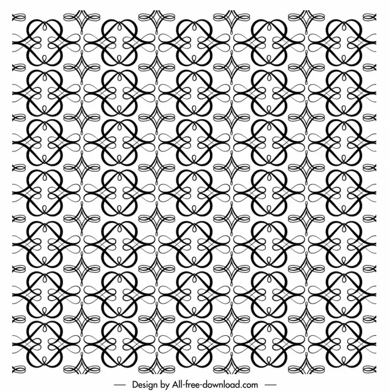 abstract curves pattern classic seamless repeating illusion decor