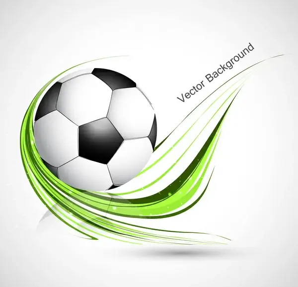 abstract football green colorful wave vector whit