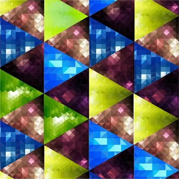 abstract geometric background colorful triangles bokeh style