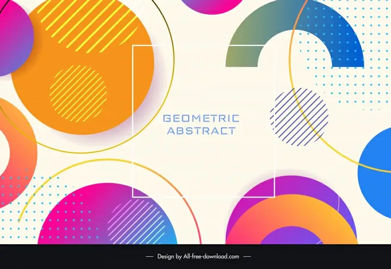 abstract geometric background template elegant flat circle shapes