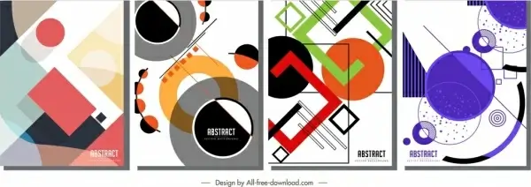abstract geometric background templates modern colorful flat decor