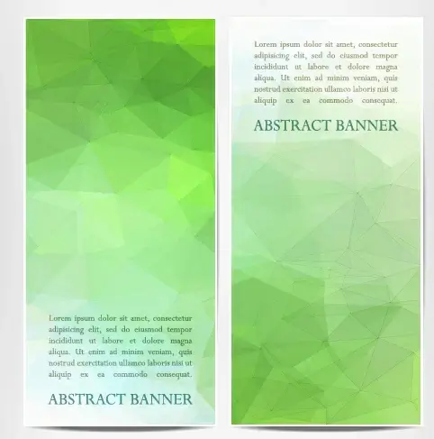 abstract geometric shapes vertical banners vector