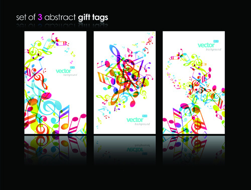 abstract gift tags cards design vector graphic