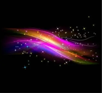 abstract glowing light with stars background vector 