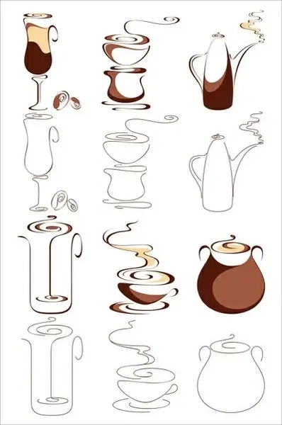 abstract graphics vector 2 coffee