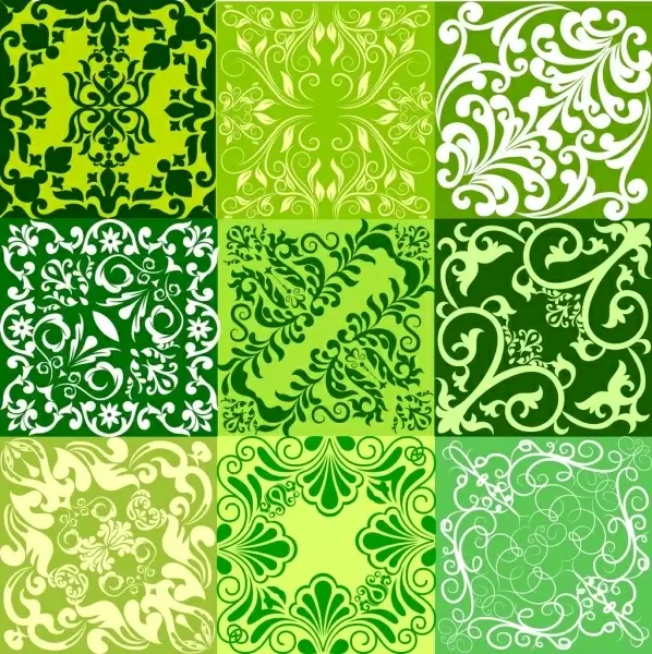 abstract green background templates classical symmetric decor