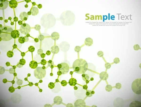 Abstract Green Molecule Background