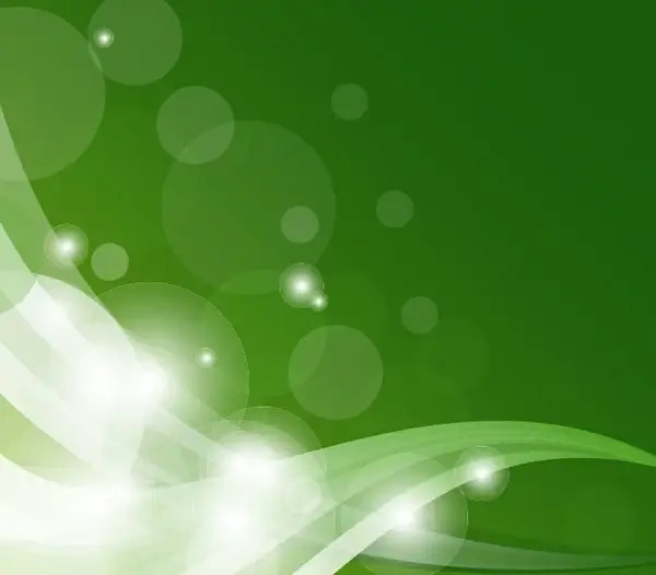 Abstract Green Shiny Wave Background