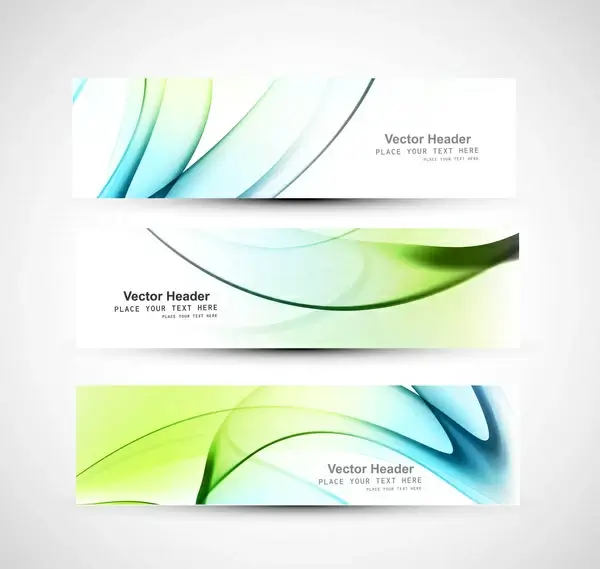 abstract header colorful shiny wave vector design