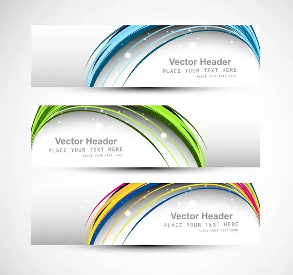 abstract header line colorful wave technology vector illustration
