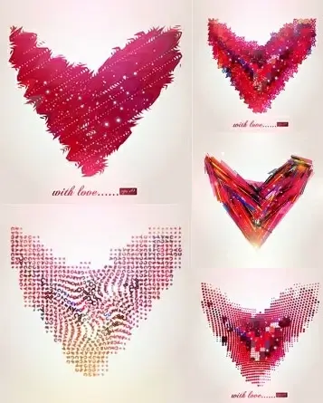 abstract heart-shaped pattern vector