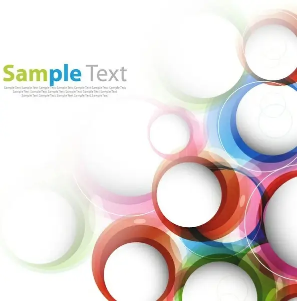 Abstract Illustration with Colorful Circles Vector Graphic