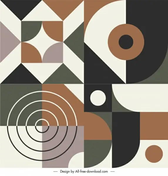 abstract pattern template flat illusion geometric shapes