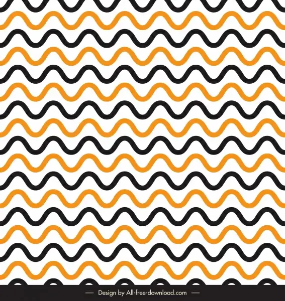 abstract pattern template symmetrical waving curved lines sketch