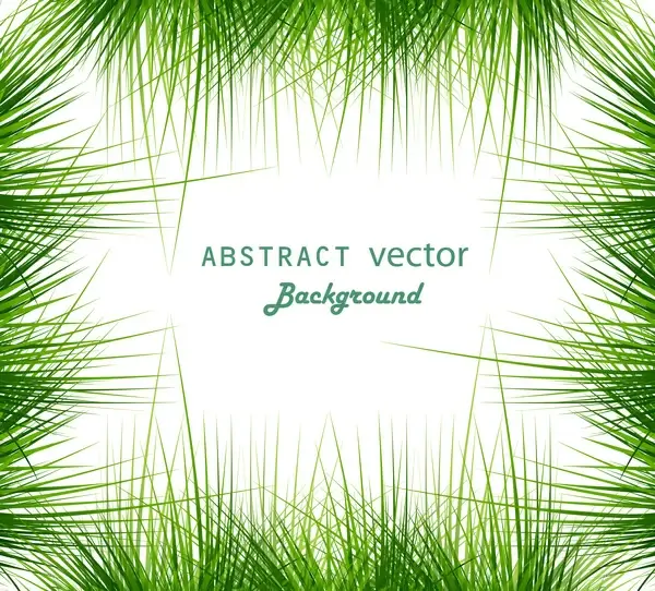 abstract shiny green grass vector frame whit background illustration