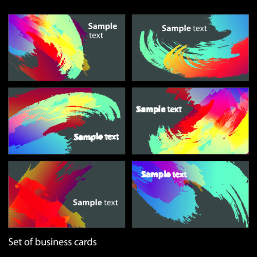 abstract style business card art vector