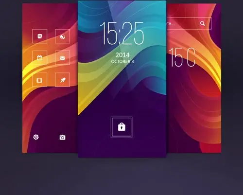 abstract style mobile interface theme vector