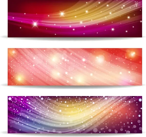 abstract wave and light banner background