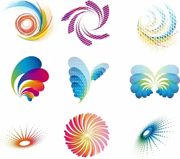 abstract wave icons