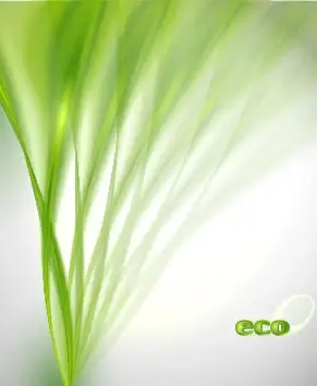abstract wavy green eco style background vector