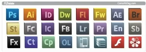 Adobe CS5 logo icons