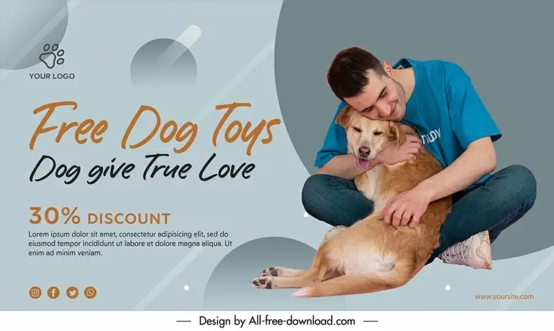 adopt pet banner template realistic dynamic modern