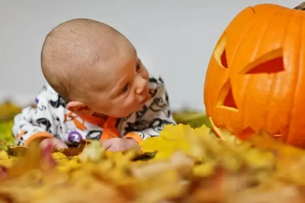 adorable autumn baby